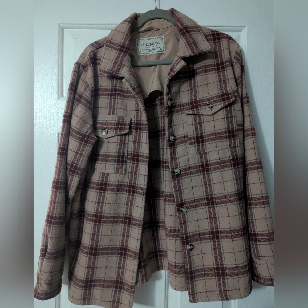Wondery Pink Flannel Jacket